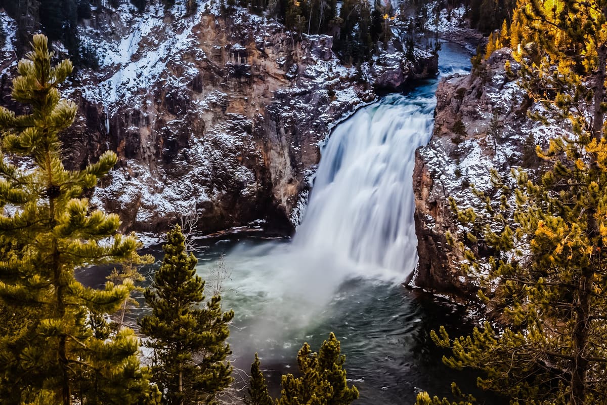 Beautiful Lower Falls in Autumn